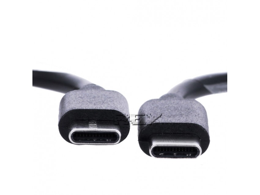 Cable USB Tipo C Macho a USB Tipo C Macho 2 Metros Carga Datos Negro
