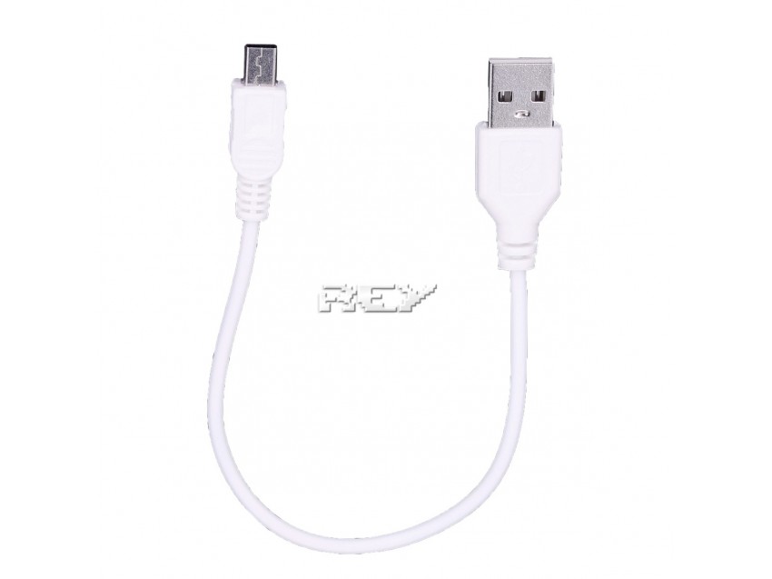 Cable Prolongador MiniUSB a USB 2.0 Carga y Datos Universal Gris 10 cm