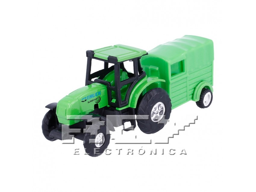 Tractor Remolque Vehículo Rural Miniatura Colección