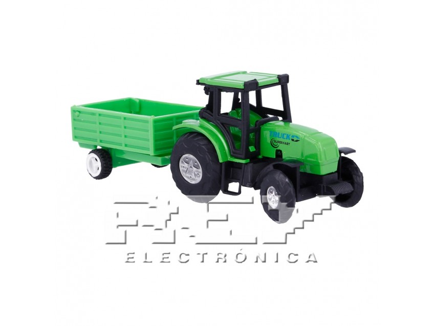 Tractor Remolque Caja Juguete Miniatura Vehículo Agrícola Rural