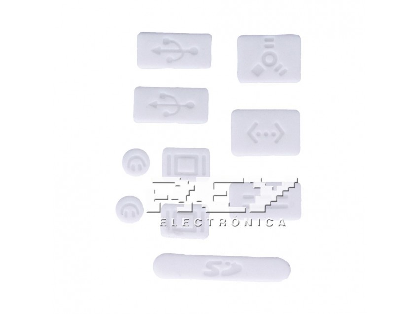 Pack 9 Tapones Blancos Anti-Suciedad APPLE MACBOOK AIR 13"