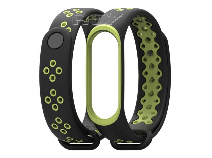 Correa Pulsera Recambio XIAOMI MI BAND 6 Negra-Verde