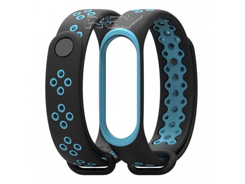 Correa Pulsera Recambio XIAOMI MI BAND 4 Negra-Azul
