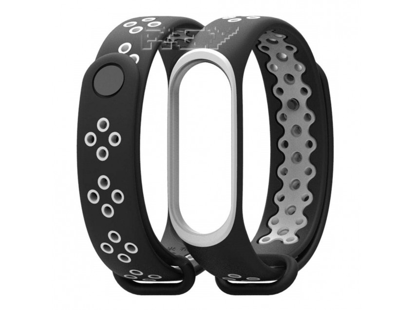Correa Pulsera Recambio XIAOMI MI BAND 4 Negra-Blanca