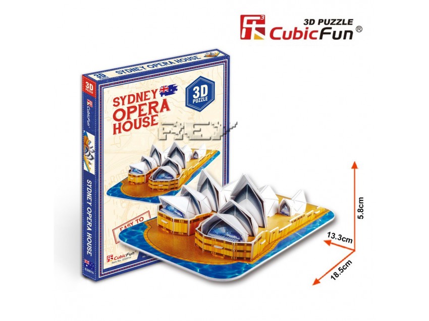 Puzzle 3D ÓPERA DE SIDNEY CubicFun Rompecabezas 30 Piezas