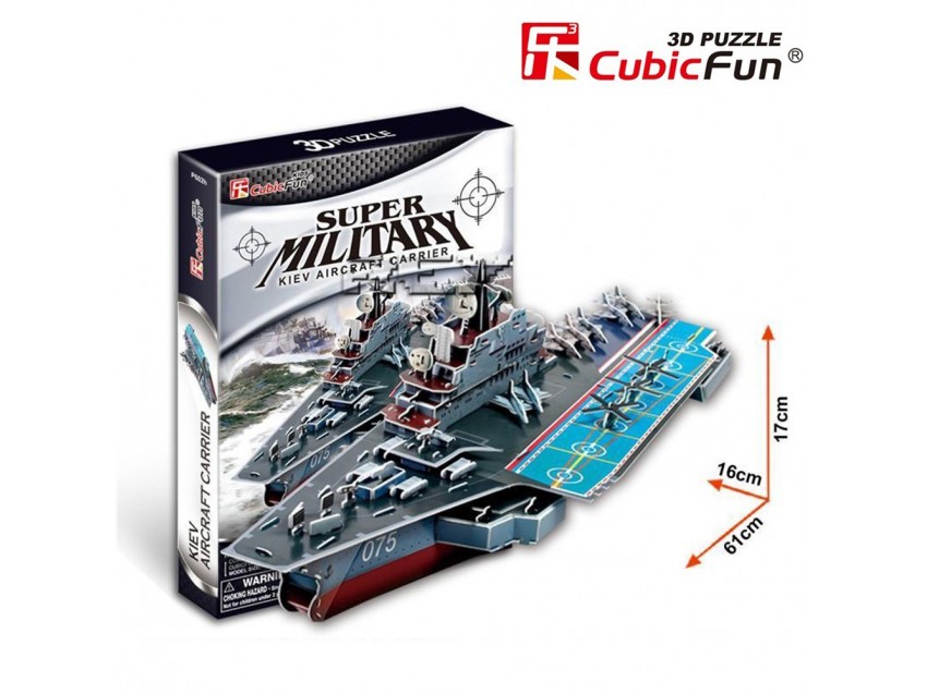 Puzzle 3D de PORTAAVIONES KIEV CubicFun Rompecabezas 103 P