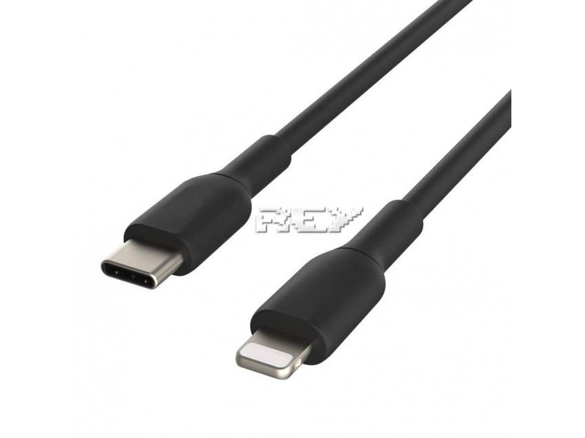 Cable Lightning Cargador y Datos a USB Tipo C 1m Negro