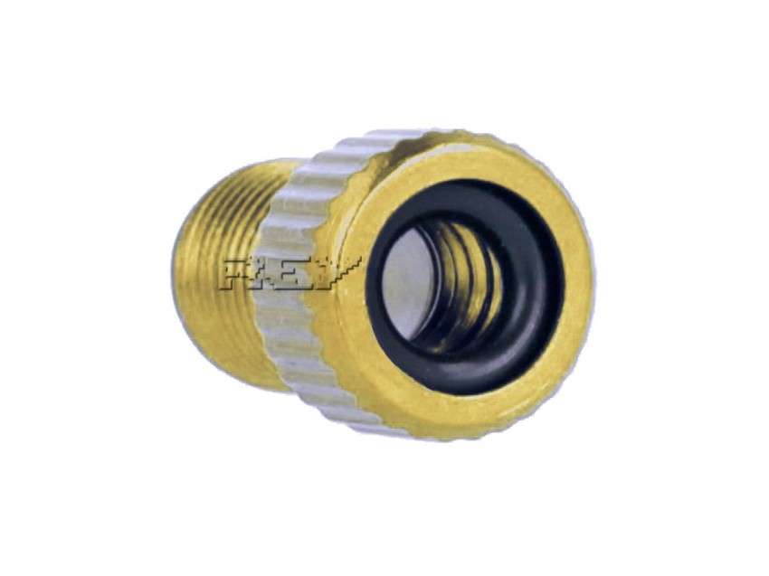 2x Adaptador Válvula Bicicleta Aleación Aluminio Amarillo