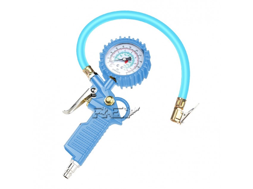 Manómetro Presión Neumáticos Mecánico Analógico, Azul