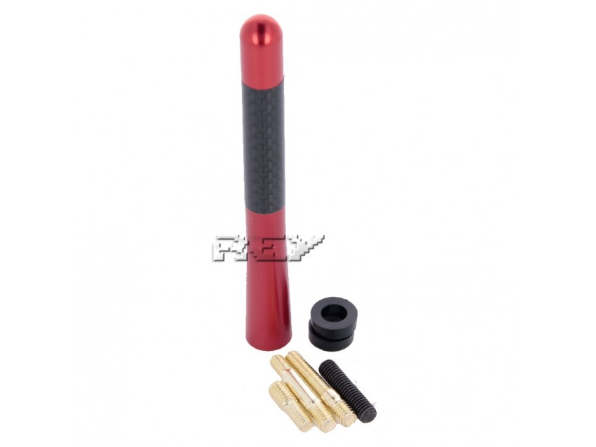 Antena Radio Universal Estilo Varilla Coche 12 Cm Roja