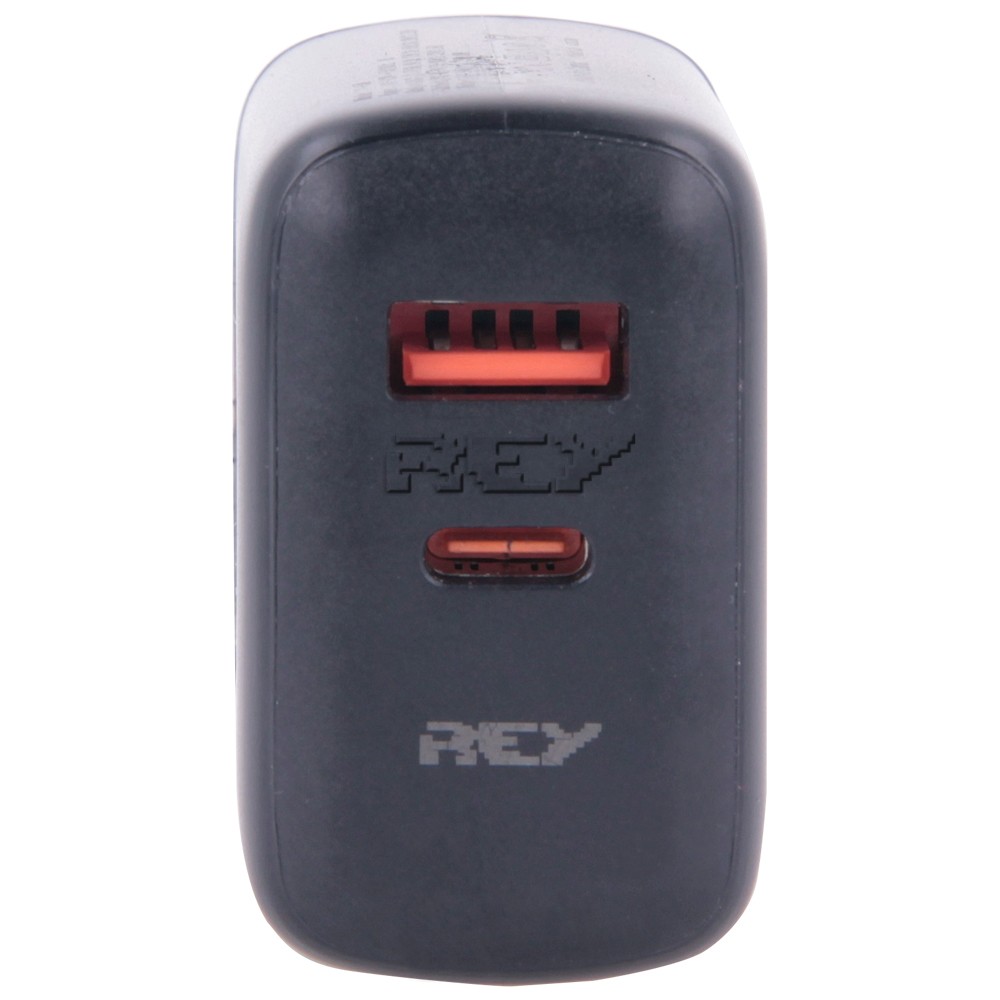 Cargador Pared Doble USB y USB Tipo C Carga Rápida hasta 45W Negro