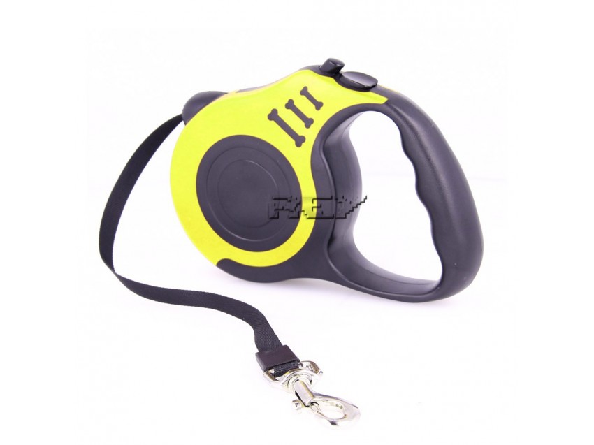 Correa Extensible Ergonómica Perros hasta 12 Kilogramos Amarilla