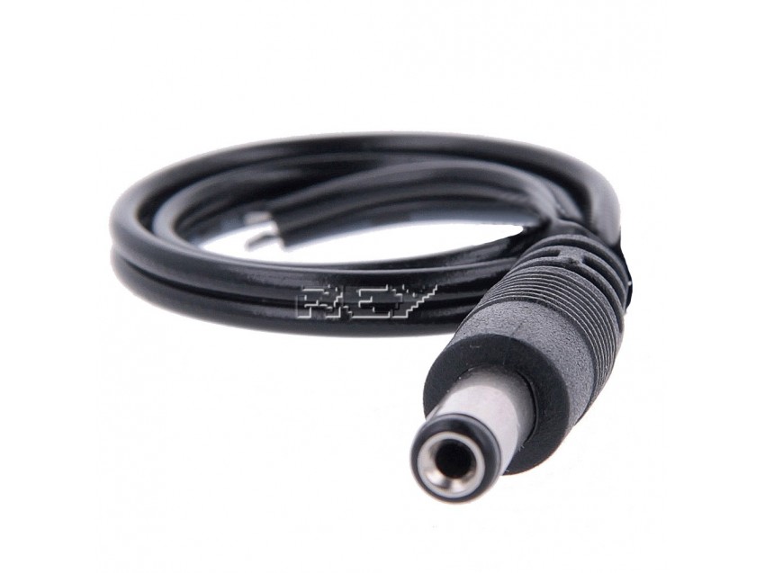 Cable alimentacion DC CCTV Macho y cables soldables