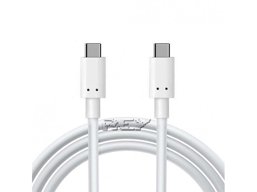 Cable USB Tipo C Macho a USB Tipo C Macho 2 metros Blanco