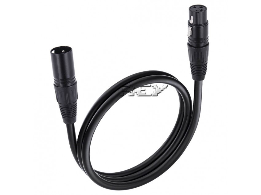 Cable XLR Macho a Hembra Compatible Micrófono, 2m
