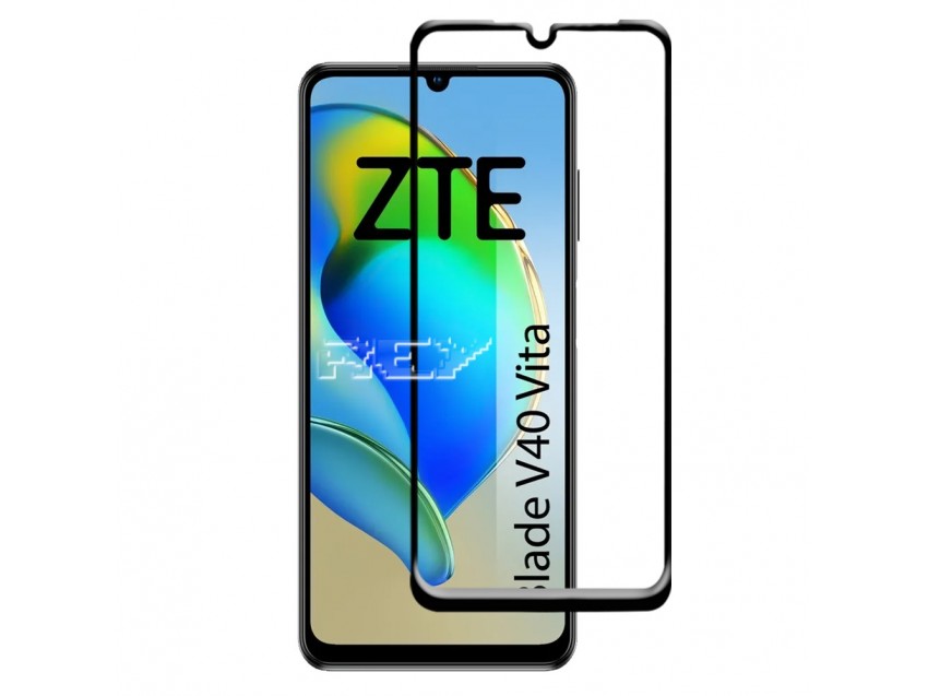Protector Pantalla ZTE BLADE V40 VITA Cristal Templado 3D Negro