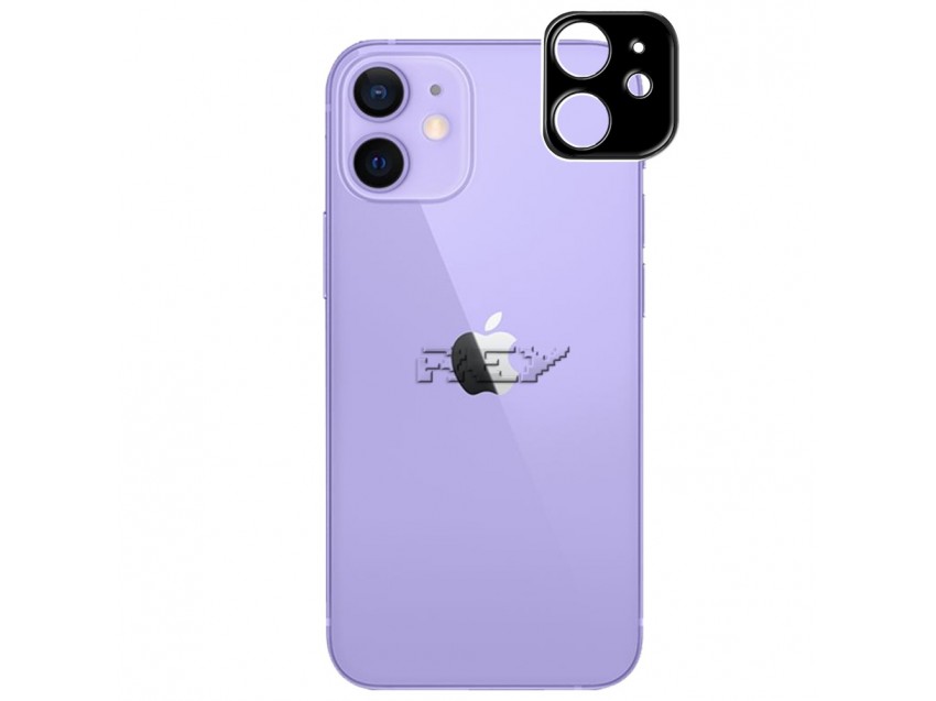 Protector Cámara IPHONE 12 MINI 5,4" Cristal Templado 3D Negro