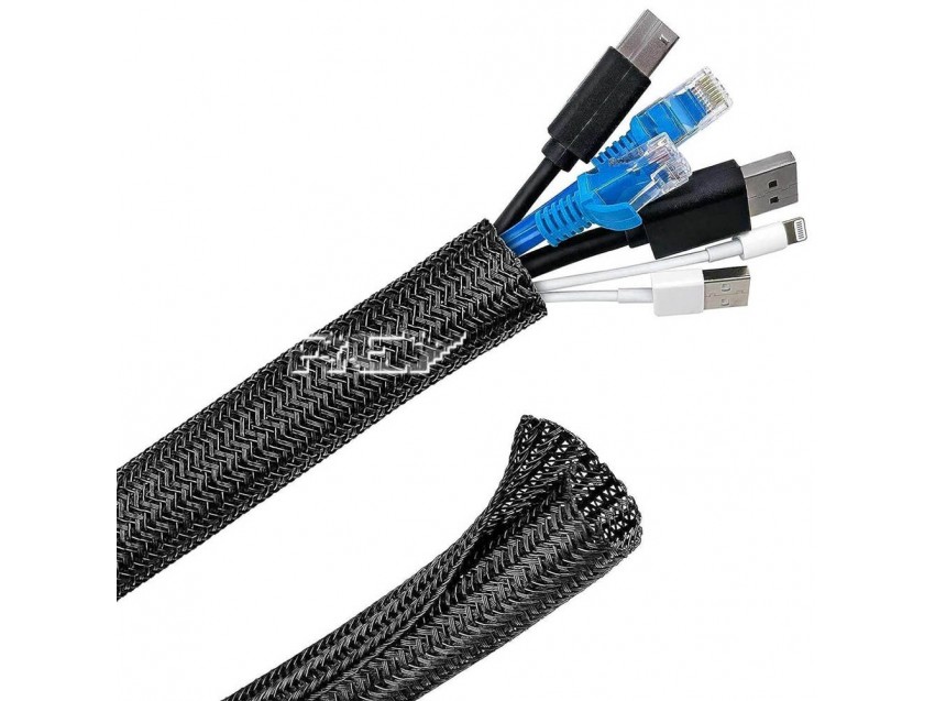 Cubre Cables Organizador Manguito Cable Auto Cierre 13-18mm 0,5m