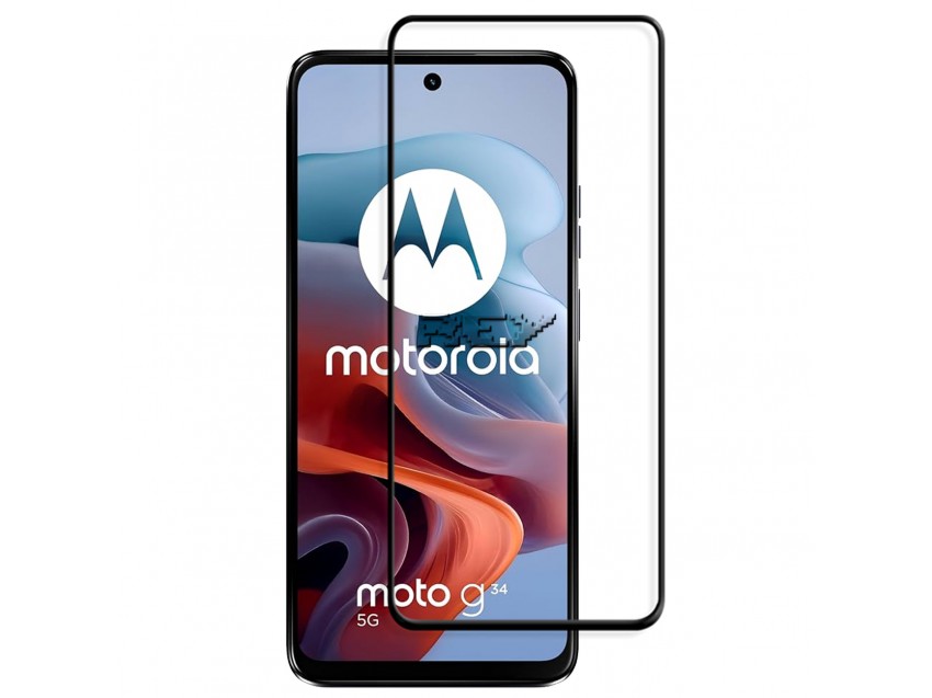 Protector Pantalla MOTOROLA MOTO G23 4G Cristal Templado 3D Negro