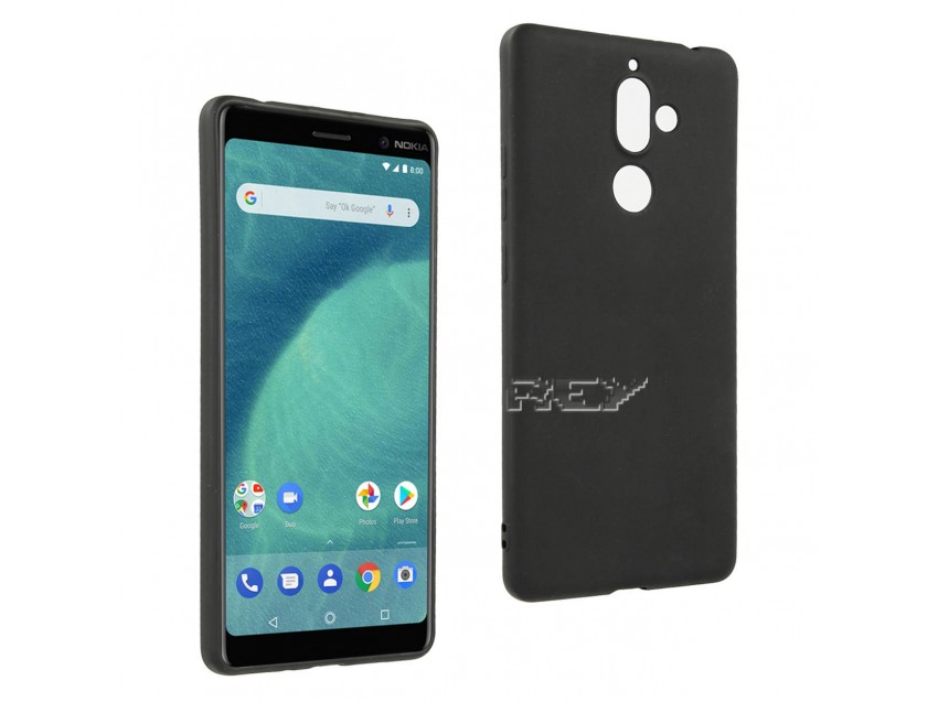 Funda Negra NOKIA 7 PLUS Silicona