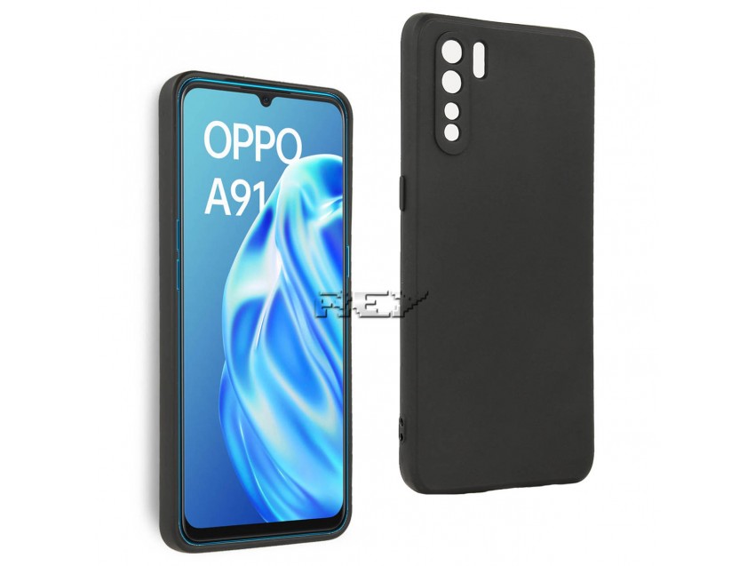 Funda Negra OPPO F15 Silicona