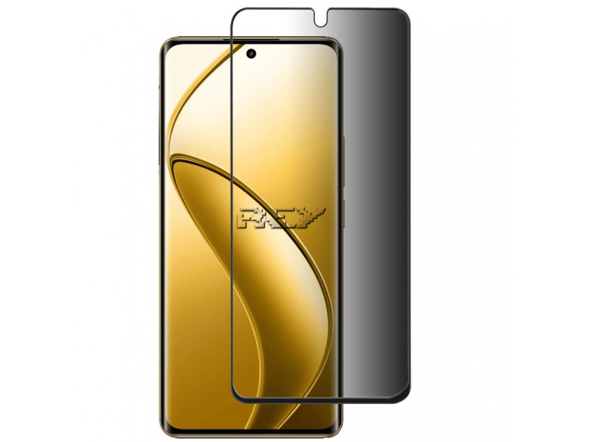 Protector Anti Espía Con Borde Negro OPPO REALME 12+ Cristal Templado