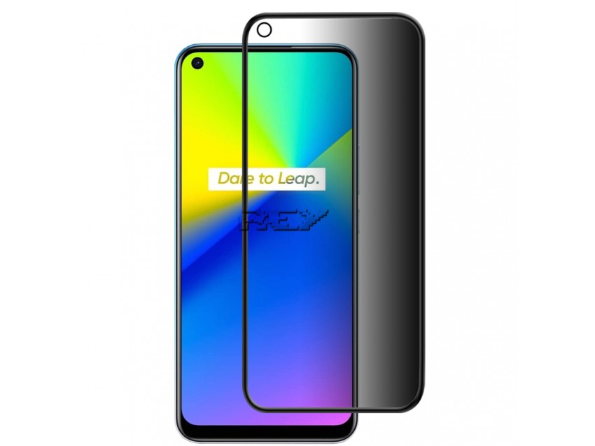 Protector Anti Espía Con Borde Negro OPPO REALME 7i Cristal Templado