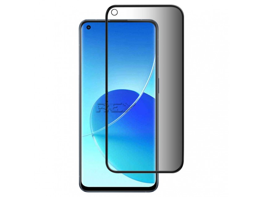 Protector Anti Espía Con Borde Negro OPPO RENO6 Cristal Templado
