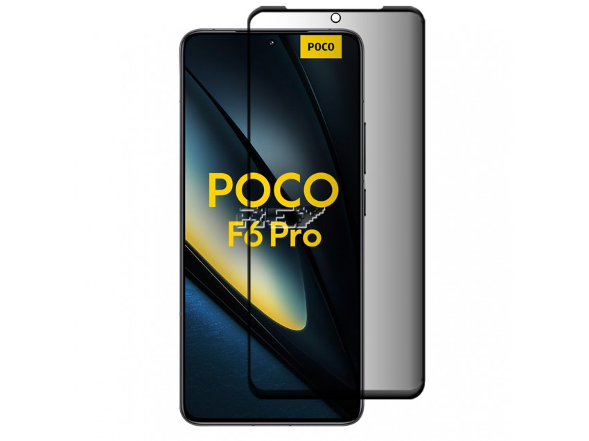 Protector Anti Espía Con Borde Negro XIAOMI POCO F6 PROO Cristal Templado