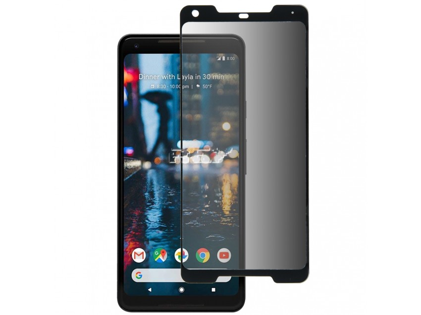 Protector Anti Espía Con Marco Negro GOOGLE PIXEL 2 XL Cristal Templado