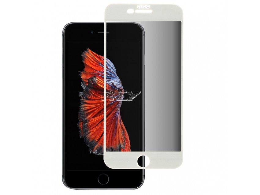 Protector Anti Espía Con Marco Gris Azulado IPHONE 6s Cristal Templado