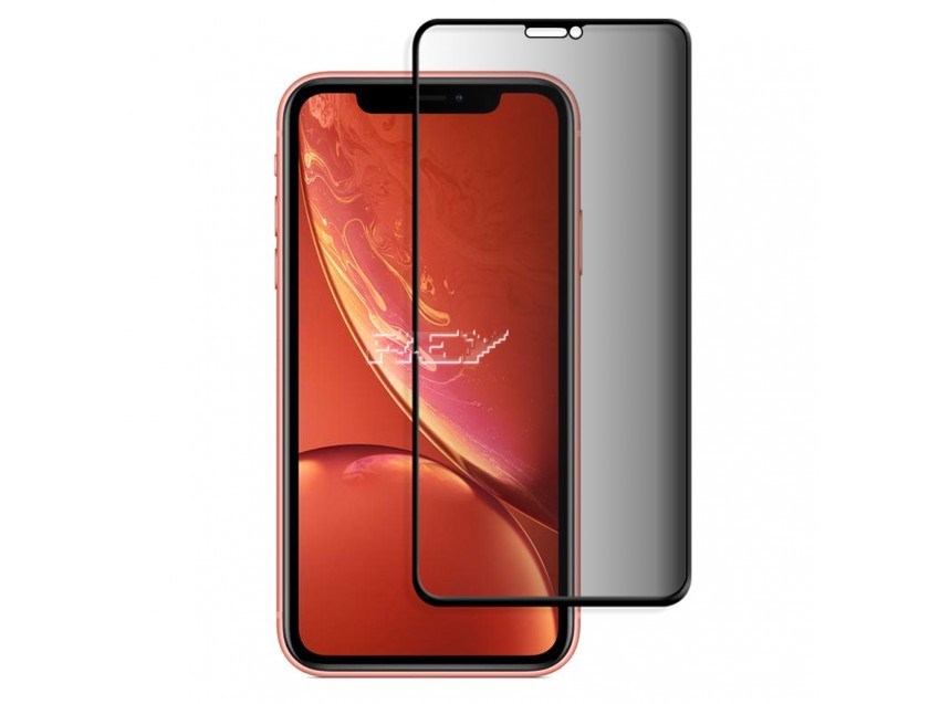 Protector Anti Espía Con Borde Negro IPHONE XR Cristal Templado