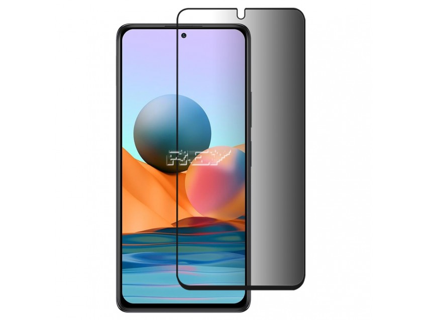 Protector Anti Espía Con Borde Negro XIAOMI REDMI NOTE 10 PRO Cristal Templado