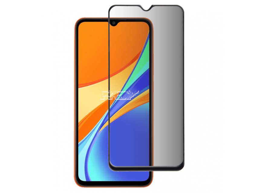 Protector Anti Espía Con Borde Negro XIAOMI REDMI 9 Cristal Templado