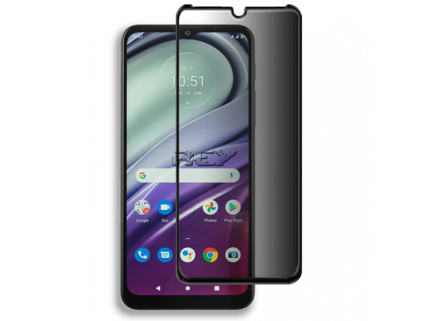 Protector Anti Espía Con Borde Negro MOTOROLA MOTO G20 Cristal Templado