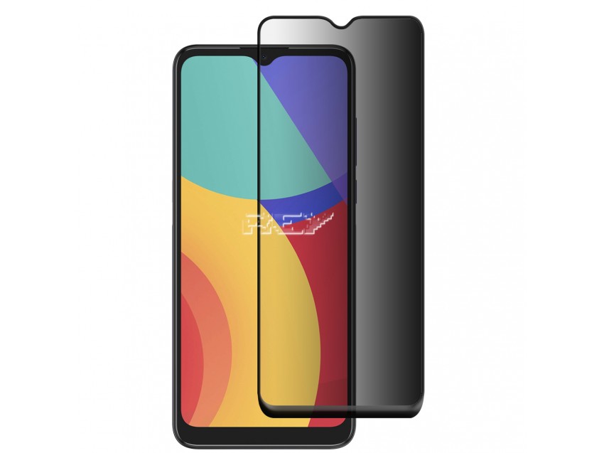Protector Anti Espía Con Borde Negro ALCATEL 3L 2021 Cristal Templado