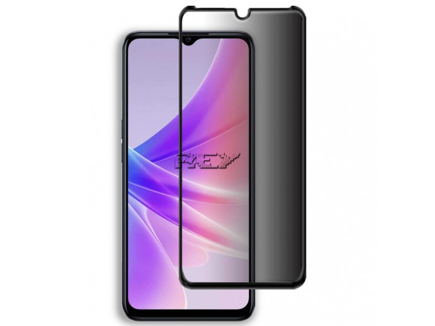 Protector Anti Espía Con Borde Negro OPPO A16 Cristal Templado