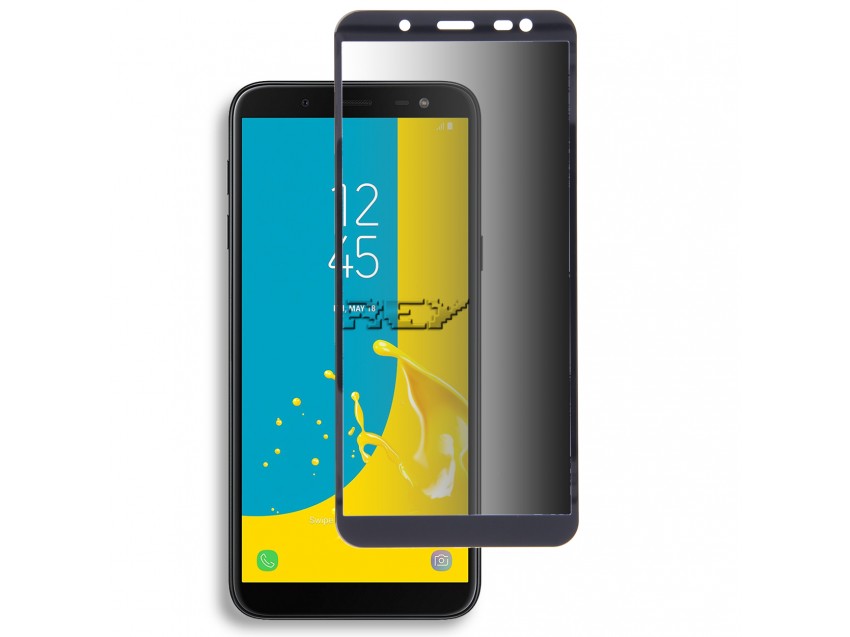 Protector Anti Espía Con Marco Negro SAMSUNG GALAXY J6 2018 Cristal Templado