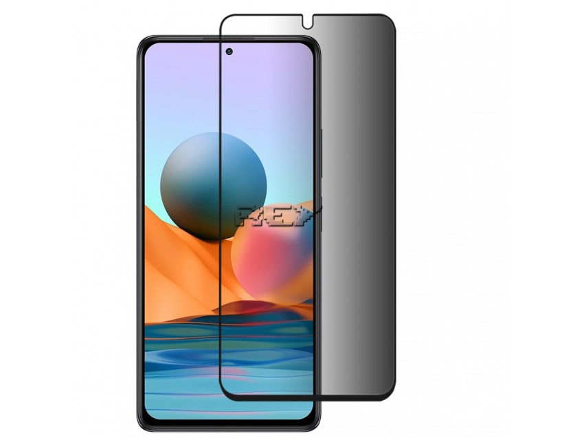 Protector Anti Espía Con Borde Negro XIAOMI REDMI NOTE 10 4G Cristal Templado