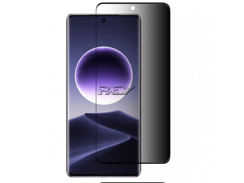 Protector Anti Espía Con Borde Negro OPPO FIND X7 Cristal Templado