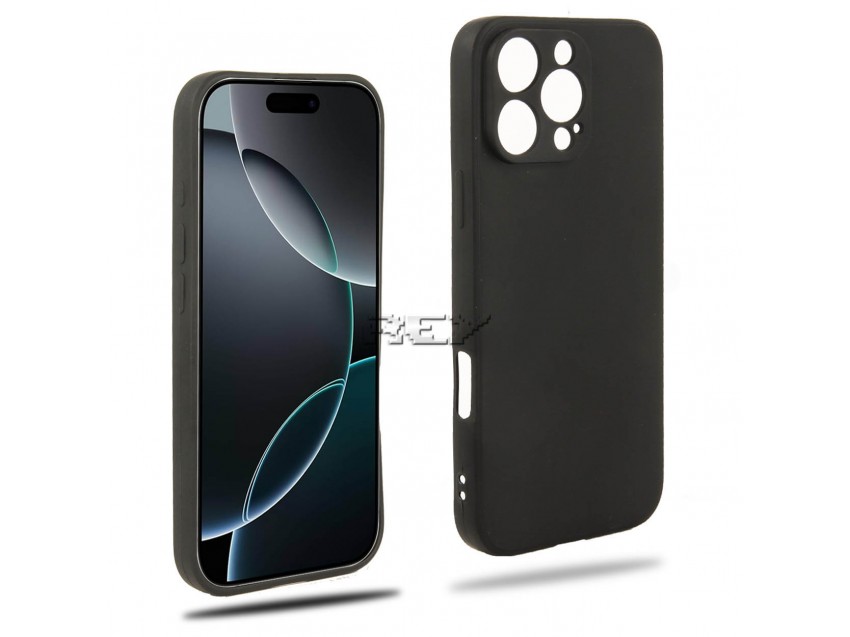 Funda Negra IPHONE 16 PRO MAX Silicona