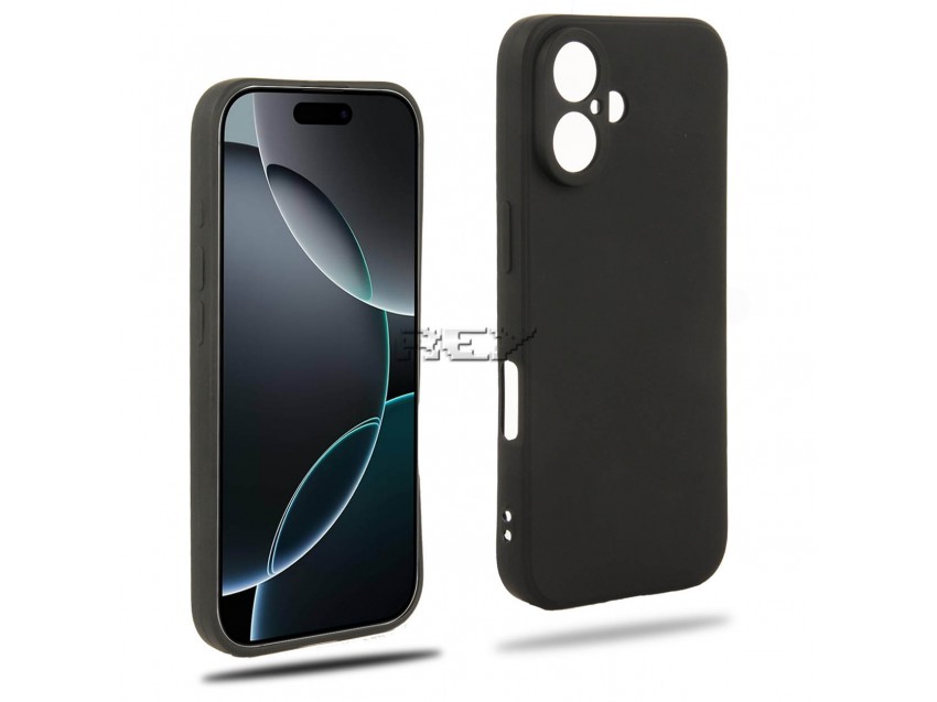 Funda Negra IPHONE 16 Silicona