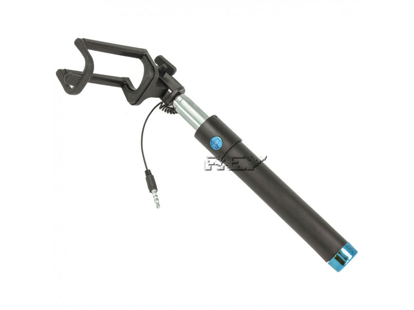 PALO SELFIE Cable Soporte Móvil Cámara Extensible Azul