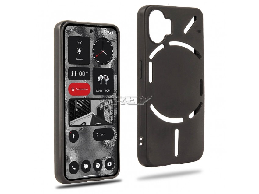 Funda Negra NOTHING PHONE 2 Silicona
