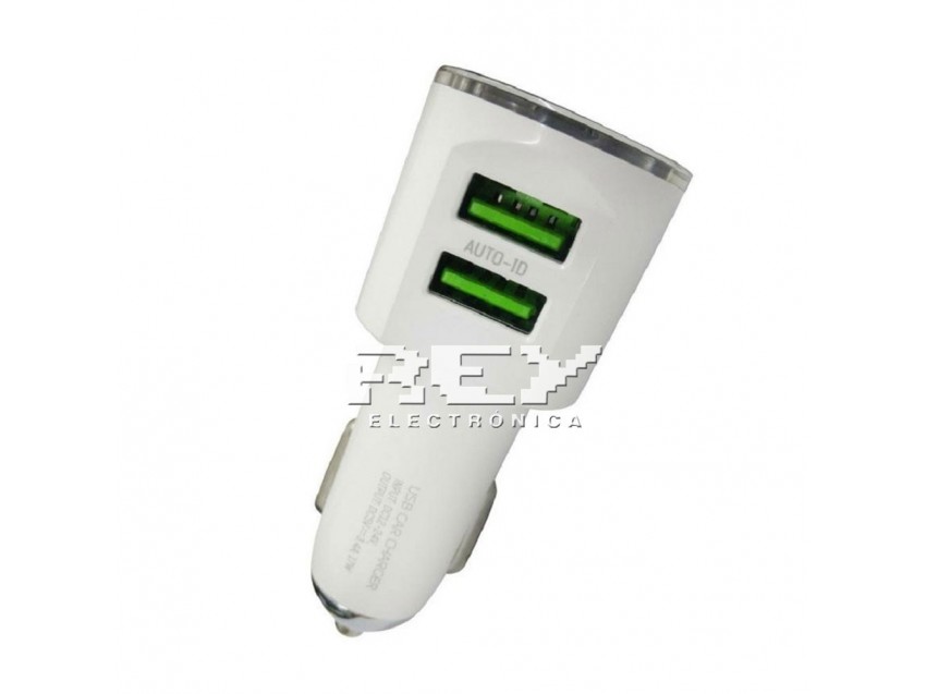 Cargador Mechero Coche 2 USB Multipuerto 3.4 A + Cable USB C